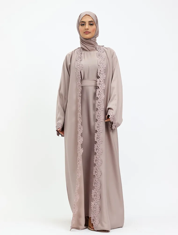 Rose Pink 2 Piece Amara Abaya